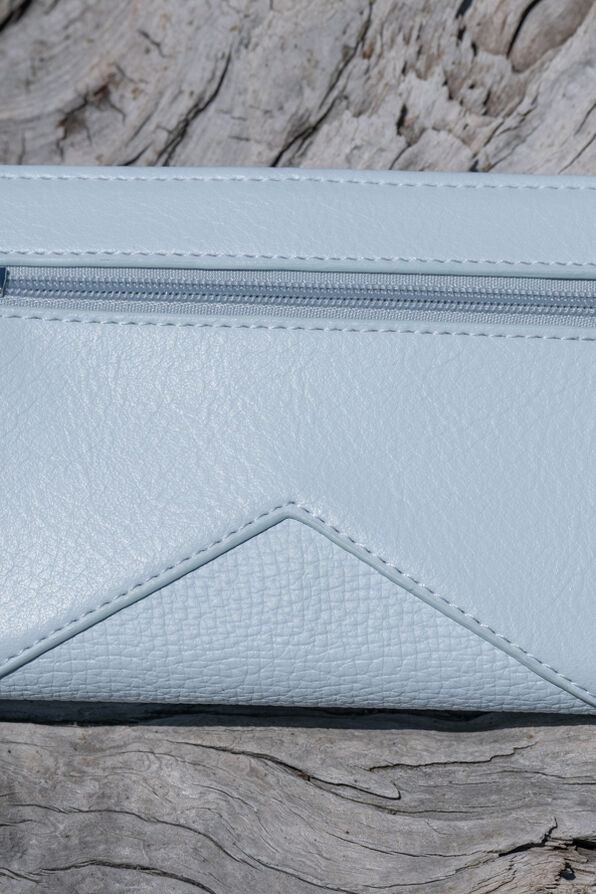 Vegan Leather Wallet, Blue, original image number 1